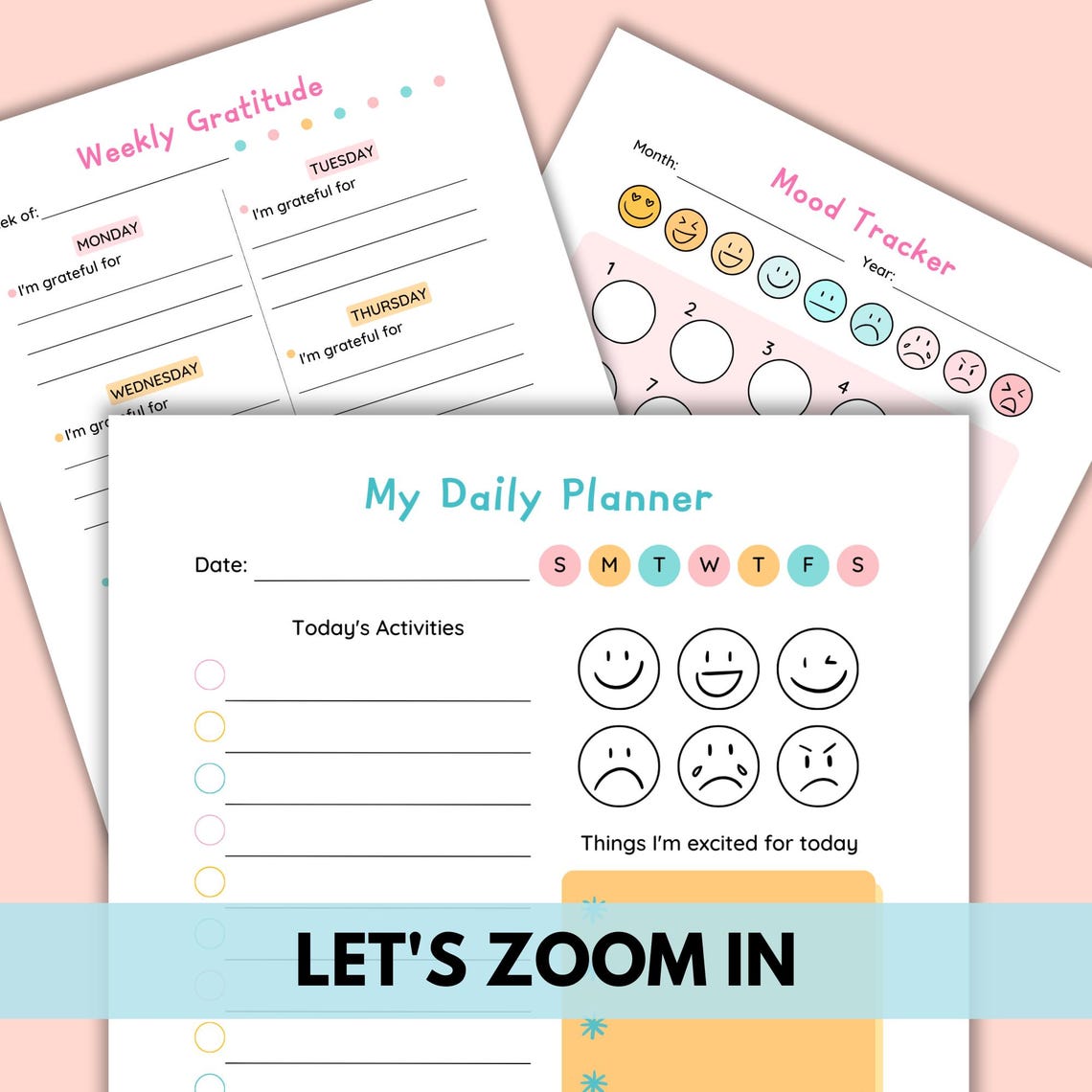Kids Printable Planner – Daily and Weekly Planner for Kids, School ...