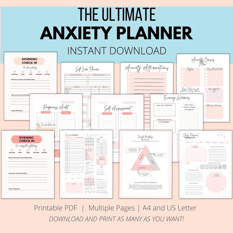 Der ultimative ANGST-PLANER | 42 Seiten | Sofort Download | Druckbare PDF Bild 1
