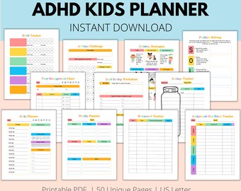 ADHD Kids Planner – Printable Daily Planner with Coping Tools (PDF)