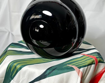 George Sakier für Fostoria Glass Company Vase | Art-Deco-Vase | Schwarze Vase | 1940er Jahre