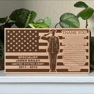 Veteran Tribute Flag | Personalized Military Honor Gift | Custom Thank You Flag for Veterans | Military Recognition Flag | Veterans Day