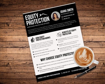 Mortgage Equity Protection Flyer: Life Insurance Agent Marketing (Canva Editable)