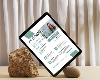 Life Insurance Agent Flyer: Editable Canva Template