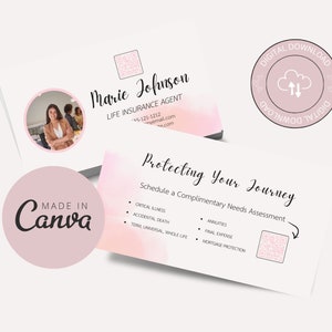 Visitenkarte Visitenkarte | Canva Template - Kein Canva PRO benötigt | Doppelseitig