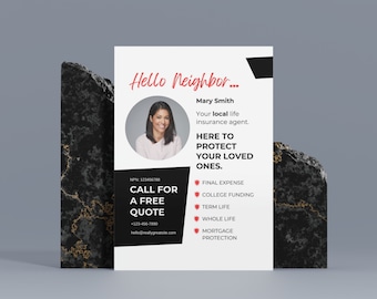 Life Insurance Agent Flyer Template: Editable Canva Design