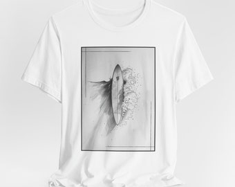 Camiseta con estampado de olas de surf, camiseta de verano para la playa.
