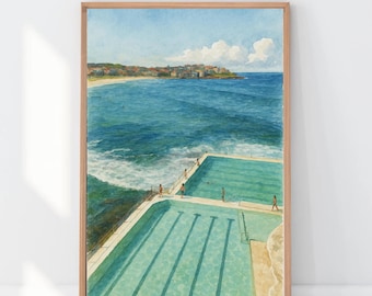 Piscina de Icebergs de Bondi Beach: icónica pintura acrílica costera