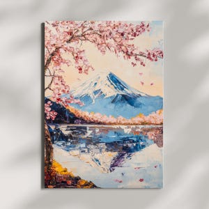 富士山と桜のアートプリント – 優雅な日本の風景画