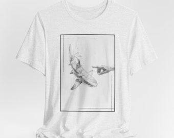 Camiseta personalizada de tiburón, camiseta divertida de la semana del tiburón, regalo, camiseta de océano, camiseta de colores cómodos, camiseta de verano, camiseta de gran tamaño de mar