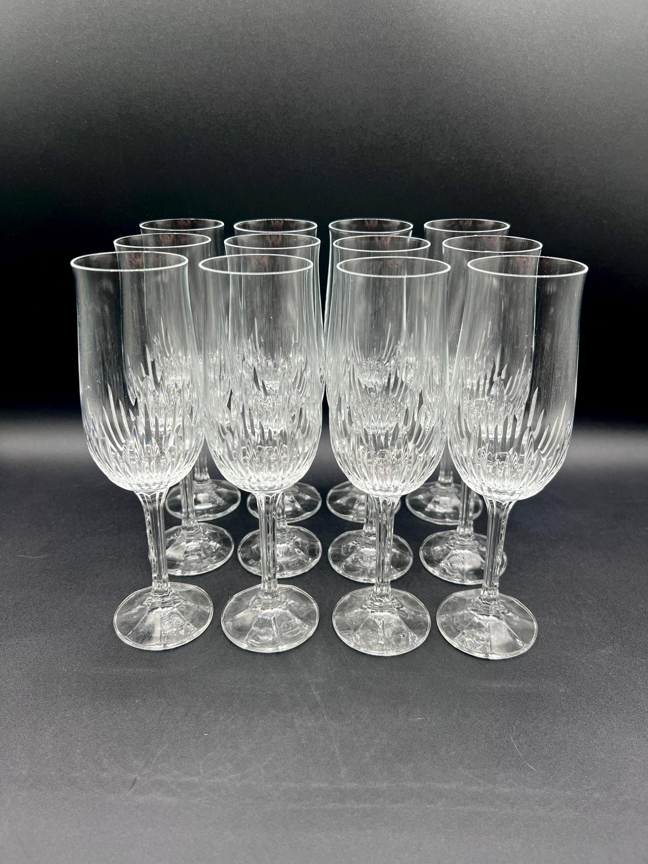 Set of 12 Brighton Fluted Crystal Champagne Glasses by Bohemia Crystal – Crystalex