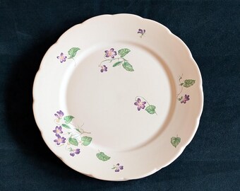 Vintage 1980&#39;s Lantana Spring Violets Dinner Plates by Lenox - Set of 4