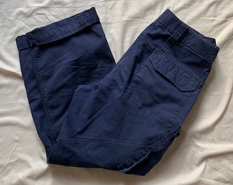 Vintage Navy Blue Utility Trousers