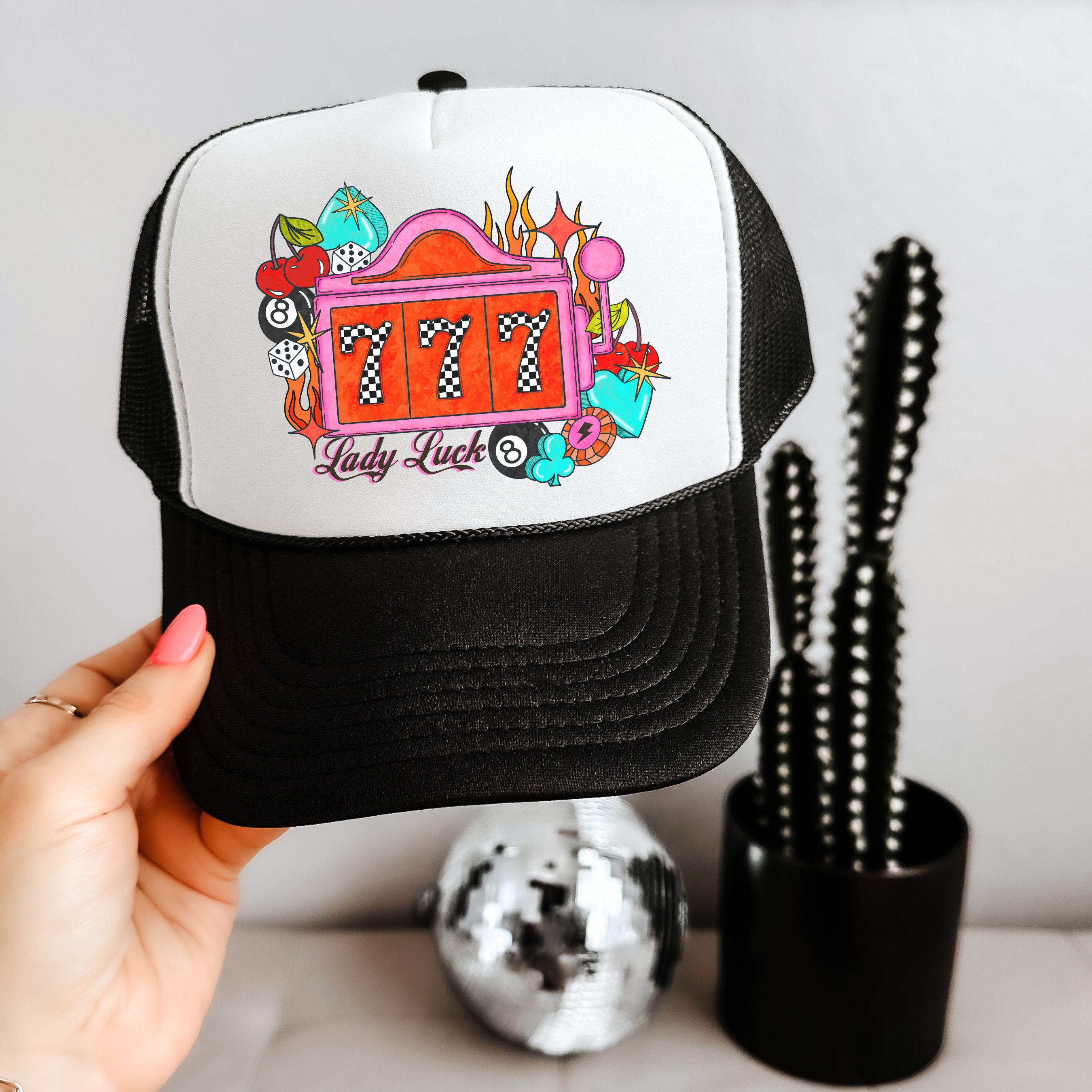 Lady Luck Hat Lady Luck Hotel Casino Rhythm & Blues Rope Trucker Hat VTG  main image 2