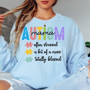 Autismus Mama Coquette Sweatshirt, Retro Autismus Bogen, Sonderpädagogik, Neurovielfalt, Unisex Rundhalsausschnitt, Autismus Bewusstsein