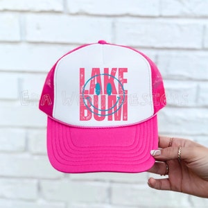 Lake Bum Foam Trucker Hat, Summer Trucker Hat, Lake Trucker Hat, Hot Pink Trucker Hat, Vacation Trucker Hat, Spring Break, Girls Trip Hat