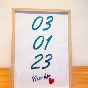 Personalized date frame