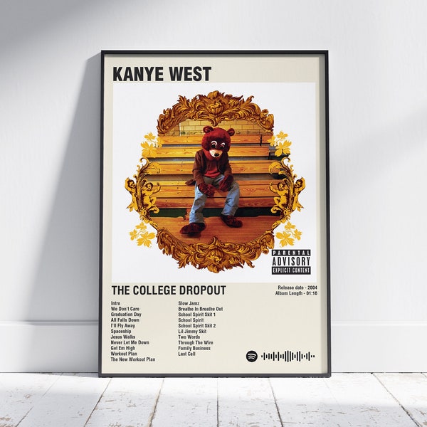 Kanye West The College Dropout Poster, Kanye West Poster, The College Dropout Poster