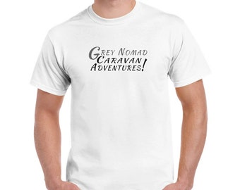 T-shirt Grey Nomad Caravan Adventures - T-shirt Heavyweight Unisex Crewneck - T-shirt cadeau