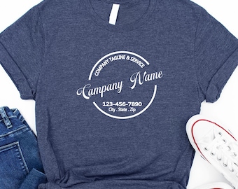 Custom Logo Shirt, Personalized Business Tee, Company Tees, Design Front