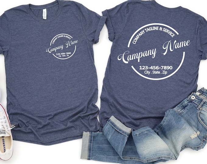 Personalized Business Shirt, Custom Logo T-Shirt, Company Tees, Design Pocket & Back, special occasion gift,