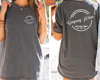 Comfort Colors®  Custom Logo Design, Personalized Company Logo Tee, Sports Team Logo Clothing Gift Personalized Logo Shirt, Create Your Logo