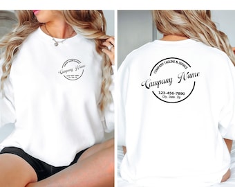 Custom Logo Sweatshirt, Personalized Business Graphic