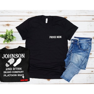Personalized Military Family Shirt, Army Dad Mom Wife T-Shirt, Proud Family T-shirts,  Graduation Day, Bootcamp Support Shirt, Army Tees