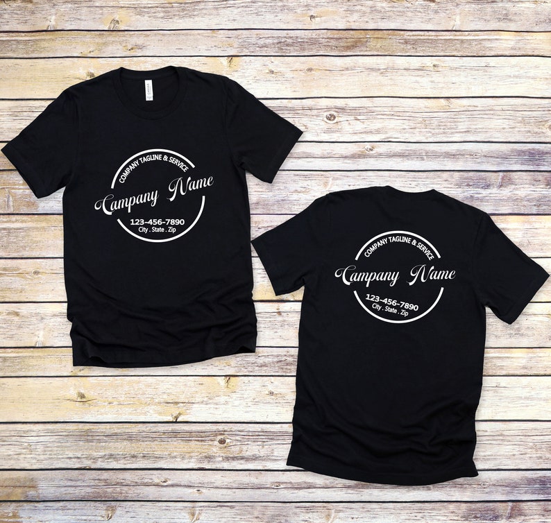 Custom Logo T-Shirt, Personalized Business Uniform Tee, Your Text Here Branding Shirt,  Design Front & Back