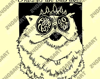 Princesa Donut y Mongo (PNG), Inspirado en Carl de Dungeon Crawler (PNG), Amante de los libros de fantasía (PNG), Regalo para él, Regalo para ella
