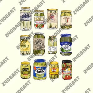 Vintage Canned Pickles png, Canning Season png, Pickle Lovers png, Homemade Pickles, Pickle Jar Digital File, png