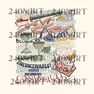 a drawing of a bunch of different things on a sheet of paper