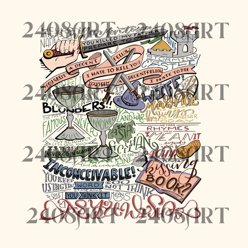 a drawing of a bunch of different things on a sheet of paper