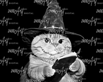 Wizard kat leesboek SVG, Unisex meme Cringe grappige stomme png, retro grappige vintage grafische sublimatie, digitale download