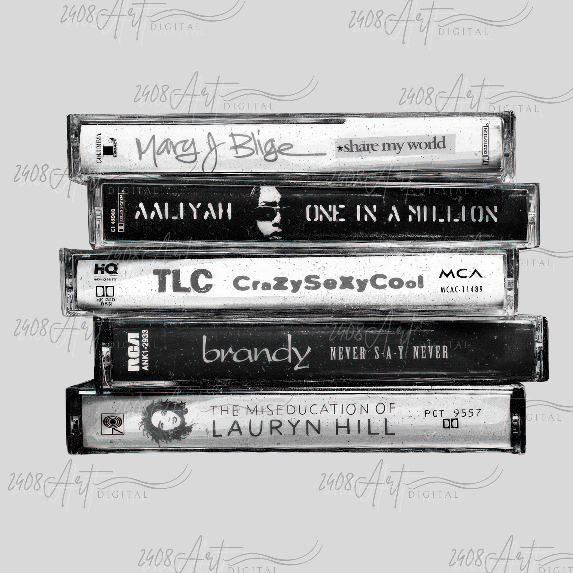 Vintage 90s Female R&B Singers Digital, Cassette Tape File PDF