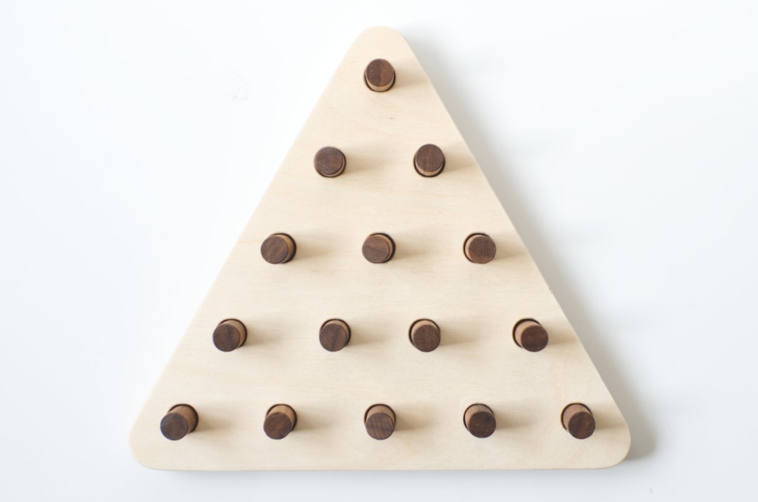 Wooden Triangle Solitaire Peg Game Board Game Etsy UK