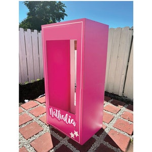 3ft, 4ft, 5ft and 6ft tall, doll photo box, popular pink doll, birthday girls party, fashion photobooth.