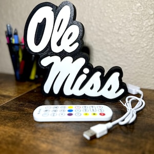 Ole Miss neon RGB LED Sign