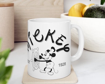 Vintage Mickey taza Steamboat Willie inspirado taza retro Disney amante regalo idea, taza vintage Steamboat Willie