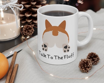 Corgi Butt Coffee Cup, Söt Corgi Mugg, Rolig Corgi Gåva till Vän, Corgi Älskare Mugg, Corgi Mamma, Hund Mamma Gåva