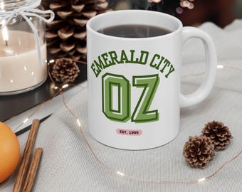 Emerald City koffiemok, Oz Jersey-stijl mok, cadeau Wicked Fan, Wizard of Oz mok, leuk cadeau-idee, vakantiecadeau