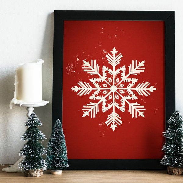 winterliche Schneeflocke ~ Weihnachten ~ Schneeflocke ~ Weihnachts Poster ~ Weihnachten Poster Schneeflocke ~ Hochwertige Auflösung