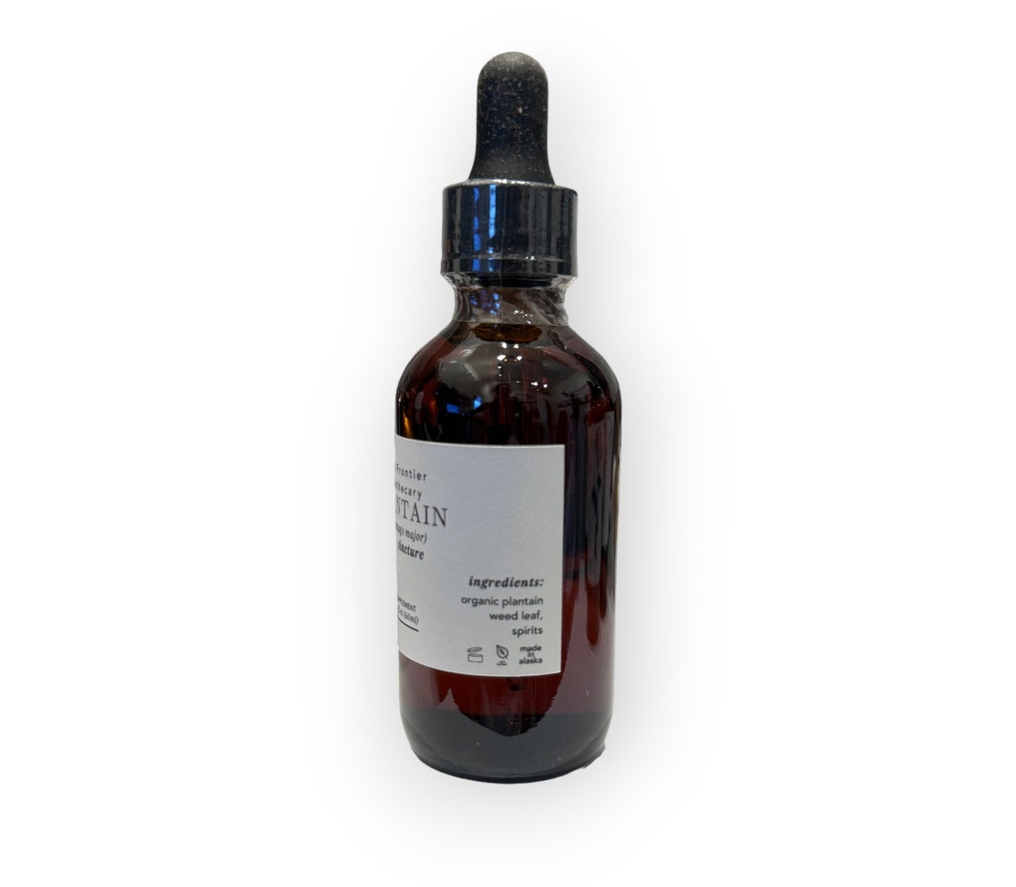 ALASKAN Wild Broadleaf Plantain Tincture, 2 Ounce, Herbal Tincture ...