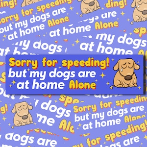 Rijdende sticker, ik hou van honden, bumpersticker, hondenmoeder