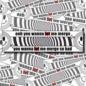 Let Me Merge, Car Sticker, Car Decorations, Let Me Merge Please