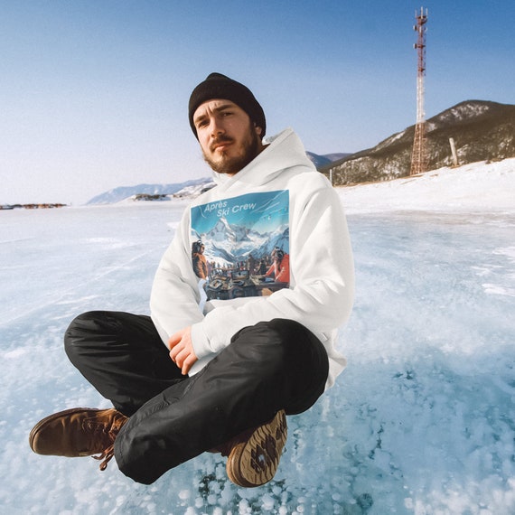 Trendiges Sweatshirt Hoodie Bergmotiv Après Ski Hoodie Winter
