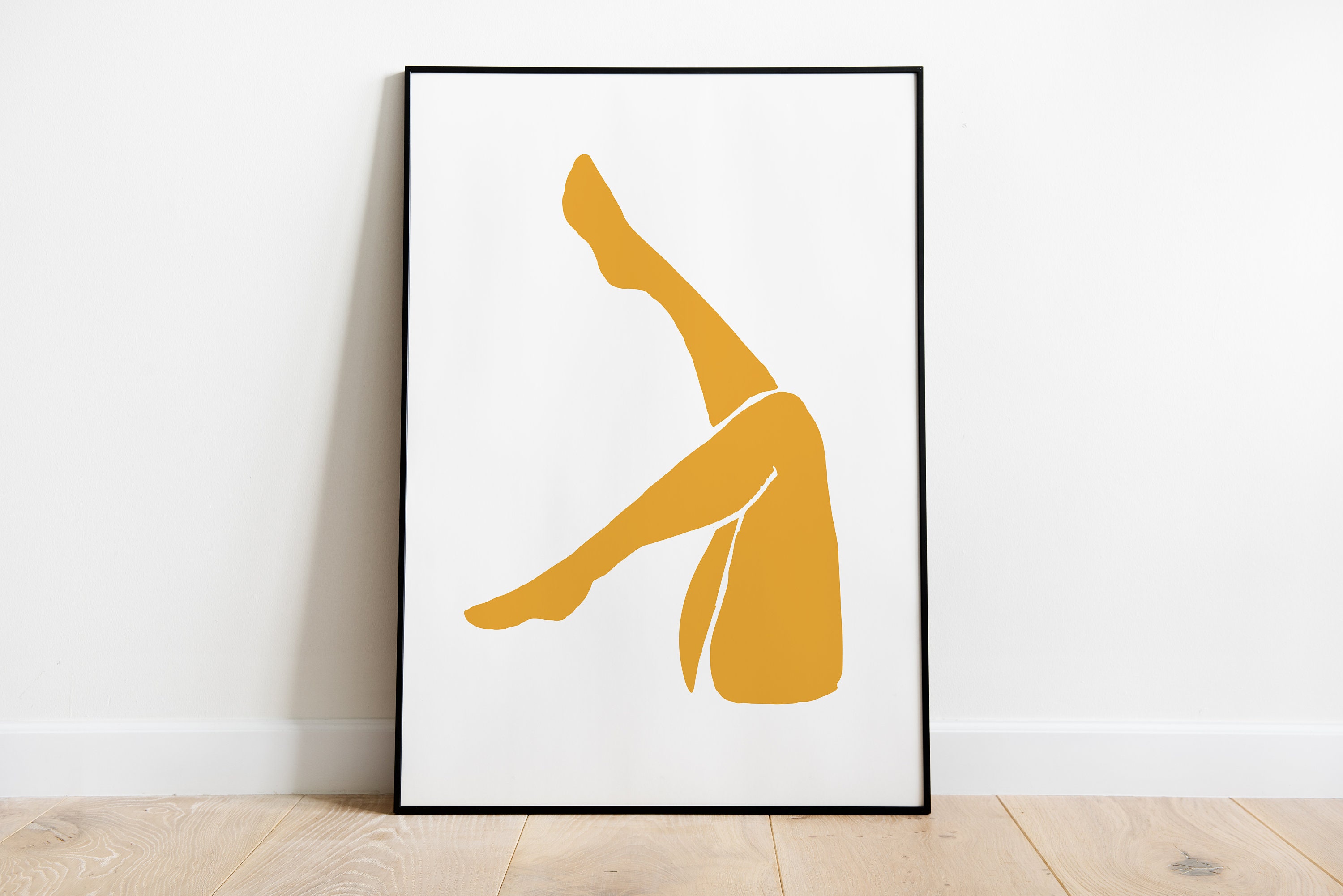 Legs Figurative and Abstract Poster / Mustard Yellow / Art for Living ...