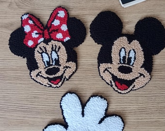 Minnie Mouse Mug Rug: Punch Needle Coaster, Y2K Decor
