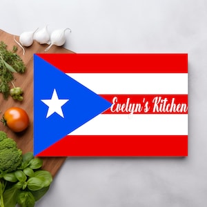 Puerto Rico Cutting Board-Tempered Glass-PR