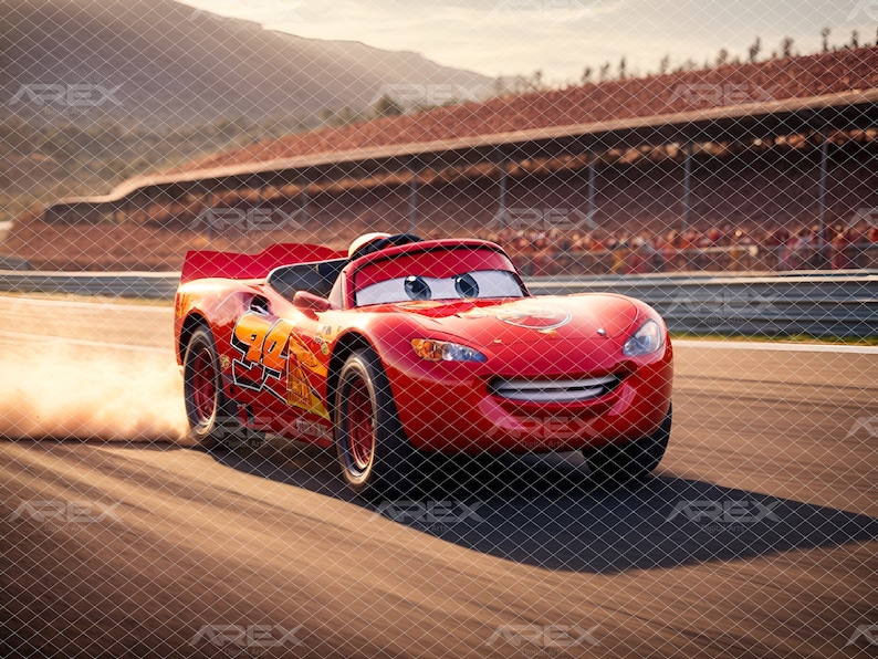 Lightning Mcqueen Digital Background, Car Enthusiast Gift, Race Car