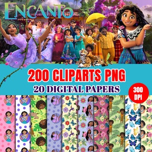 Encanto PNG Clipart Bundle, Encanto PNG, Encanto, Encanto Clipart, Vibrant Images For Encanto Cake Toppers, Birthday Shirts, Encanto Dress